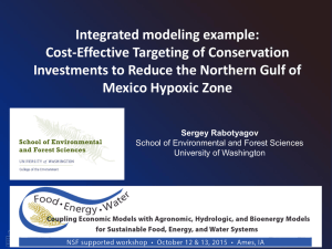 Integrated modeling example: Cost-Effective Targeting of Conservation