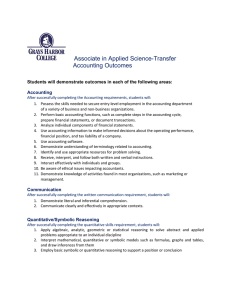 Associate in Applied Science-Transfer Accounting Outcomes