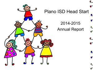 Plano ISD Head Start 2014-2015 Annual Report