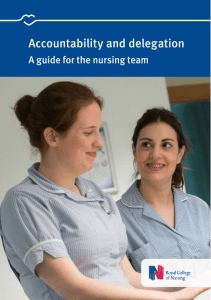 Accountability and delegation A guide for the nursing team