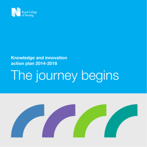 The journey begins Knowledge and innovation action plan 2014-2018