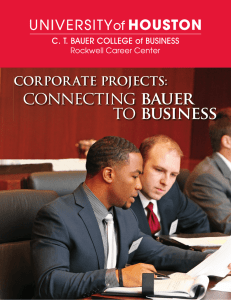 bauer business CORPOR ATE PROJECTS: