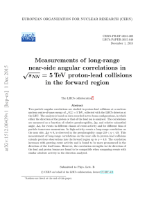 Measurements of long-range near-side angular correlations in √ s
