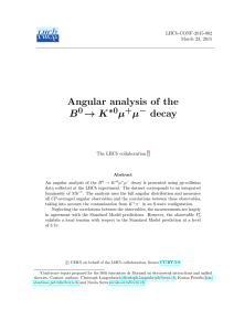Angular analysis of the → K B µ