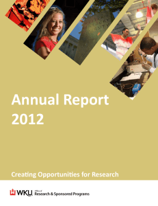 Annual Report 2012 Creating Opportunities for Research
