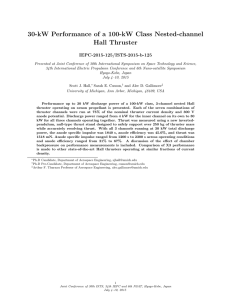 30-kW Performance of a 100-kW Class Nested-channel Hall Thruster IEPC-2015-125/ISTS-2015-b-125