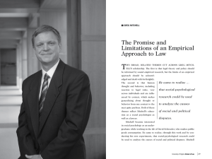 T The promise and limitations of an empirical approach to law