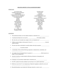 HEALTH &amp; SOCIETY- FINAL EXAM REVIEW SHEET  ACCUPUNCTURE BANDWAGON