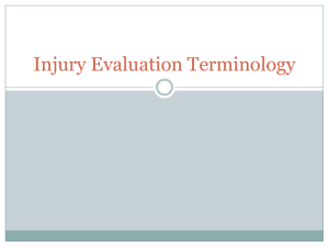 Injury Evaluation Terminology