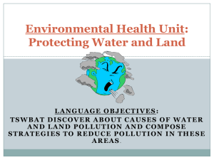 Environmental Health Unit: Protecting Water and Land