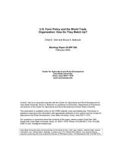 U.S. Farm Policy and the World Trade