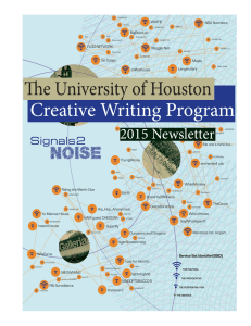 Creative Writing Program The University of Houston 2015 Newsletter
