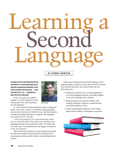 Learning a Language Second