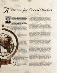 A Passion for Social Studies
