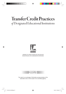 Transfer Credit Practices 2015 of