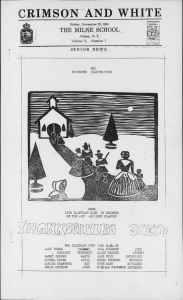CRIMSOl^ AND WHITE TRE MJLNE,SCHOOL Friday, November 23,1934 Albany, N. Y.