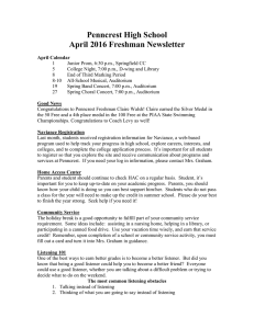 Penncrest High School April 2016 Freshman Newsletter
