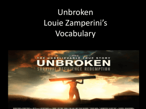 Unbroken Louie Zamperini’s Vocabulary