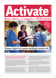 Activate News, views Green light for nurse staffing levels bill work