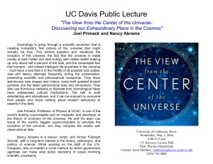 UC Davis Public Lecture  Discovering our Extraordinary Place in the Cosmos&#34;