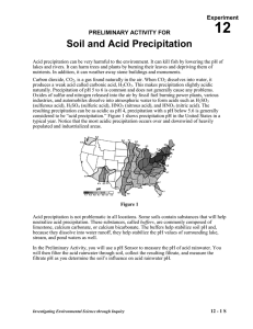 12 Soil and Acid Precipitation Experiment PRELIMINARY ACTIVITY FOR