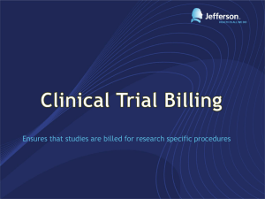 Ensures that studies are billed for research specific procedures