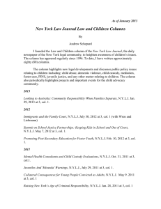 New York Law Journal Law and Children Columns