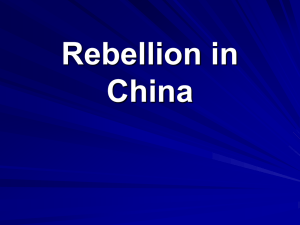 Rebellion in China