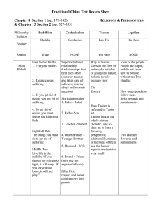 Traditional China Test Review Sheet Chapter 8  Section 1  R