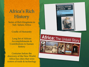 Africa’s Rich History