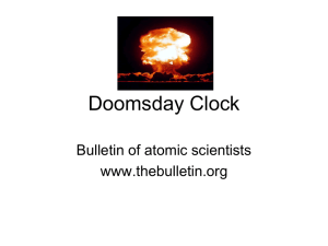 Doomsday Clock Bulletin of atomic scientists www.thebulletin.org