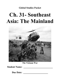 Ch. 31- Southeast Asia: The Mainland  Global Studies Packet