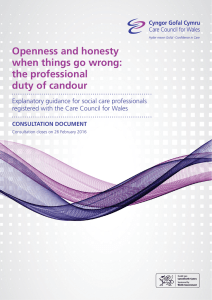 Openness and honesty when things go wrong: the professional duty of candour