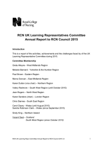 RCN UK Learning Representatives Committee Annual Report to RCN Council 2015