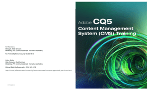 CQ5  Adobe Content Management