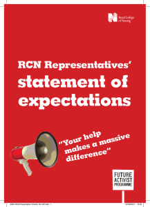 statement of expectations RCN Representatives’ “Your help