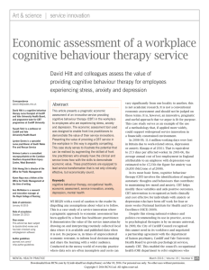 Economic assessment of a workplace cognitive behaviour therapy service