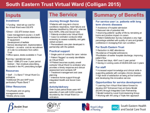 The Service Summary of Benefits Inputs South Eastern Trust Virtual Ward (Colligan 2015)
