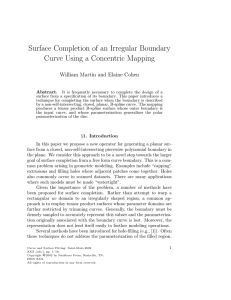 Surface Completion of an Irregular Boundary Curve Using a Concentric Mapping Abstract.