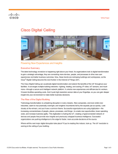 Cisco Digital Ceiling Powering New Experiences and Insights Executive Summary