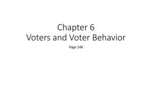 Chapter 6 Voters and Voter Behavior Page 148