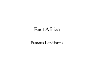 East Africa Famous Landforms