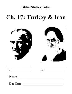 Ch. 17: Turkey &amp; Iran Global Studies Packet