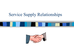 Service Supply Relationships