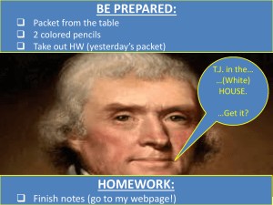 BE PREPARED: HOMEWORK:  Finish notes (go to my webpage!)