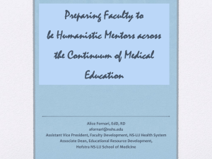 Preparing Faculty to be Humanistic Mentors across the Continuum of Medical Education