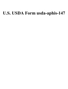 U.S. USDA Form usda-aphis-147