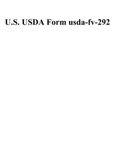 U.S. USDA Form usda-fv-292