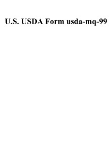 U.S. USDA Form usda-mq-99