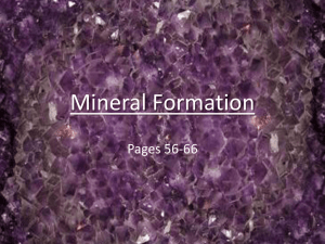 Mineral Formation Pages 56-66